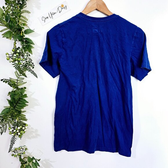 Adidas Blue The Go-To‎ Tee Shirt Mens S 100% Cotton ~SS146.5 - Picture 3 of 3